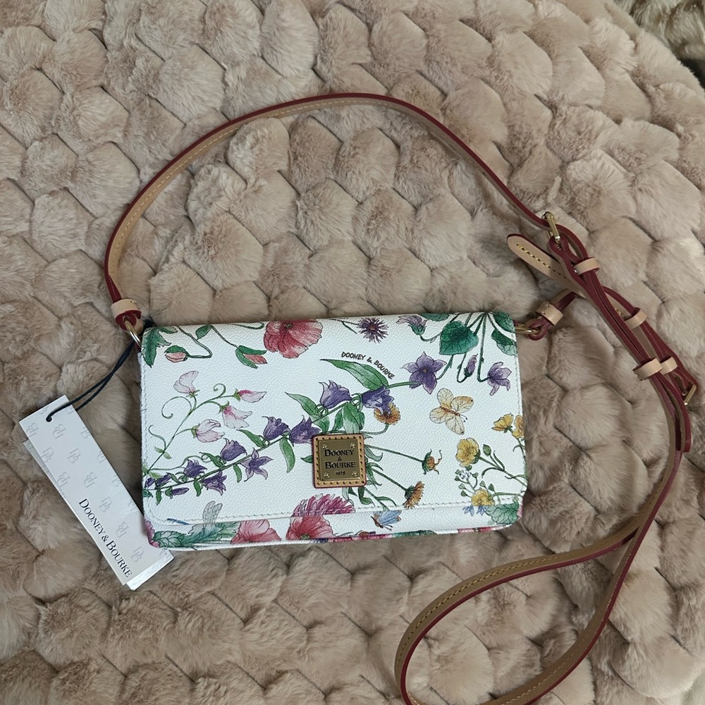 Dooney & Bourke Floral Crossbody Bag - White and Red